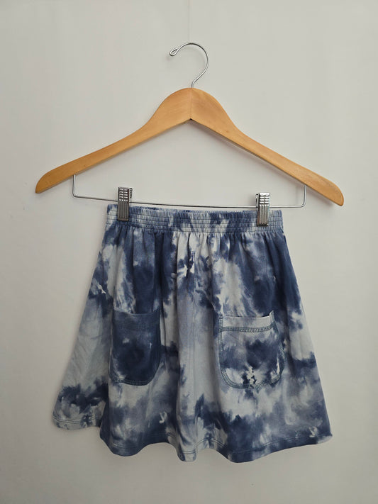 NEW Jax & Lennon Blue Tye-Dye Pocket Skirt • Youth Small 6-7 years