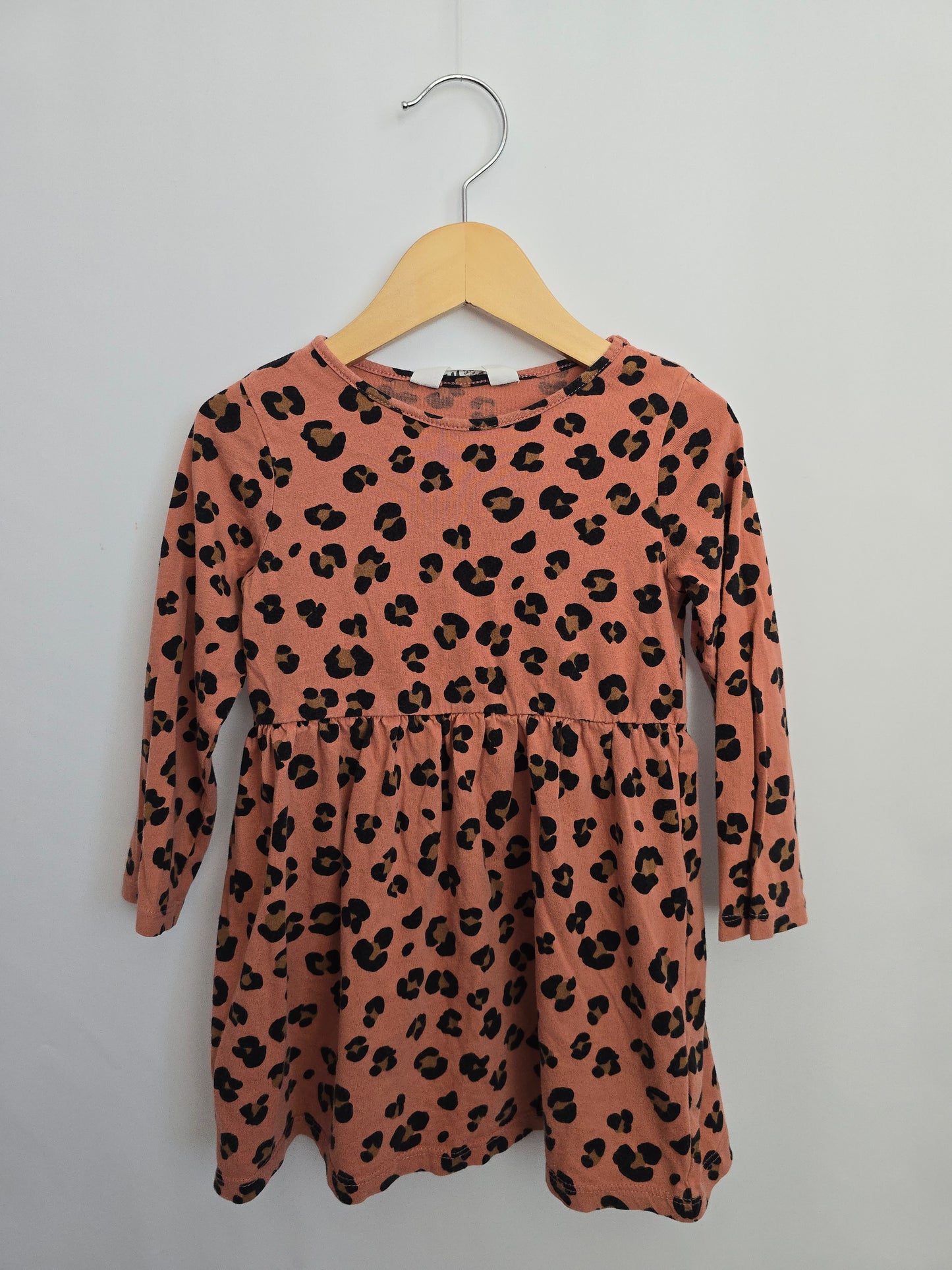 H&M Pink Leopard Dress • 2-4 years