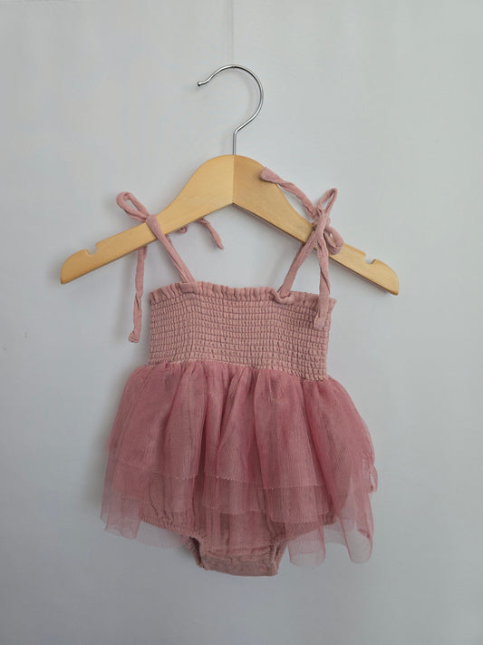 NEW Angel Dear Organic Cotton Muslin Tulle Bubble Romper • 6-12 months