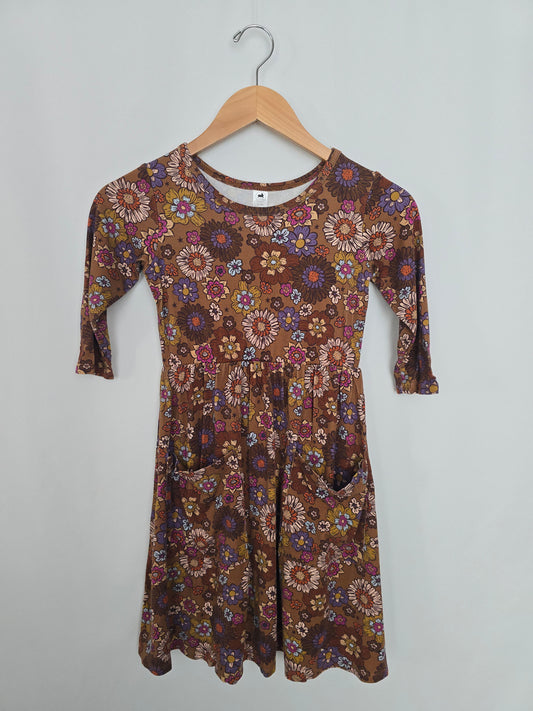 Little & Lively Autumn Floral Pocket Dress • 9-10 years
