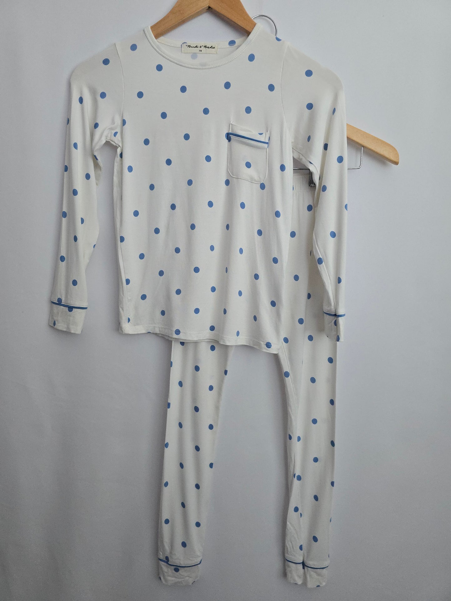 Bambi & Birdie Blue Polkadot Pajama Set • 7-8 years