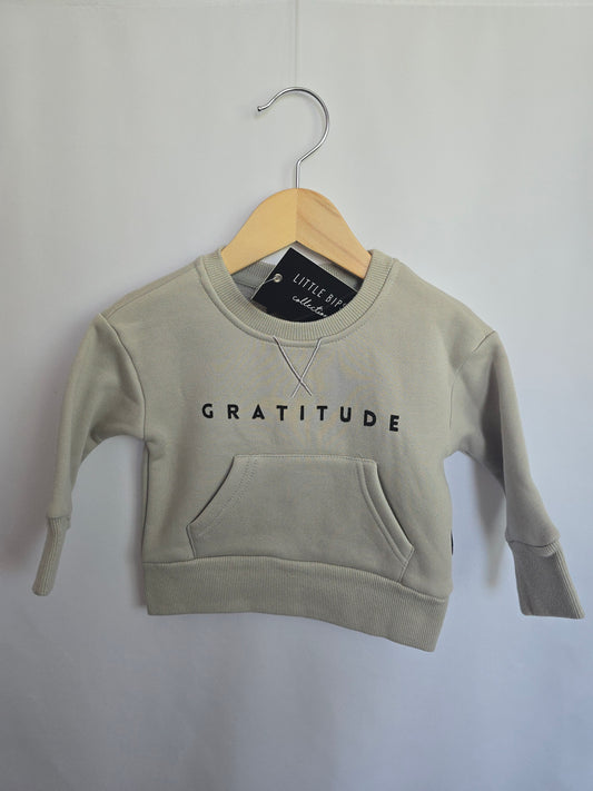 NEW Little Bipsy Gratitude Crewneck • 6-12 months