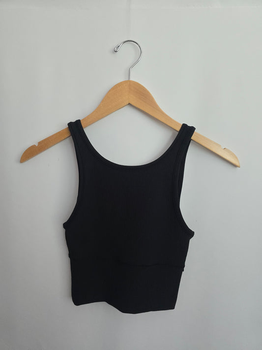 Lululemon Black Ribbed Reversible Align Bra • Small 2