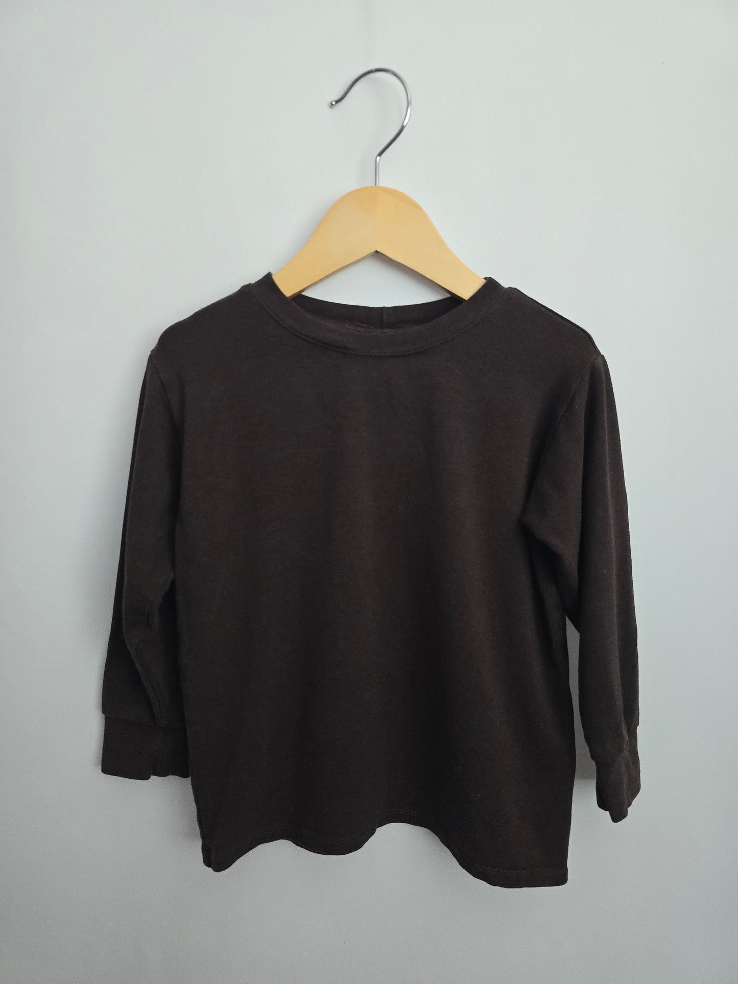 Jax & Lennon Coffee Long Sleeve Shirt • 3-4 years