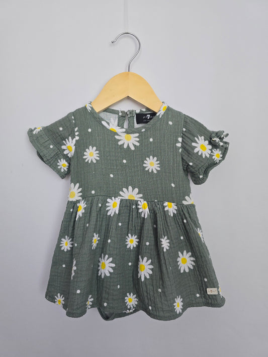 7 of All Mankind Sage Daisy Dress • 3-6 months