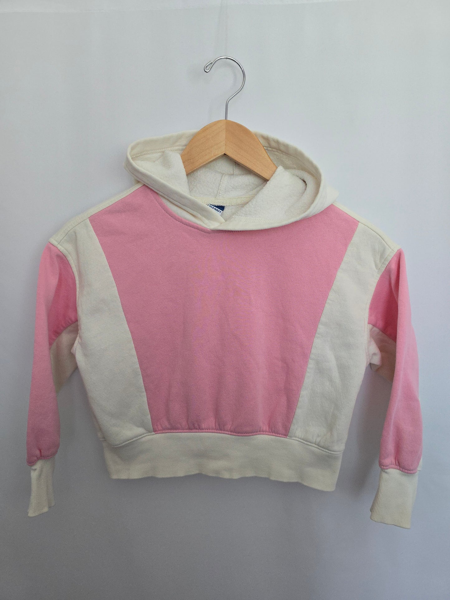 Old Navy Pink & Cream Hoodie • 6-7 years