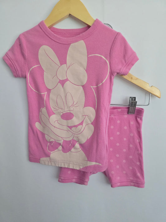 Gap Pink Minnie Shorts Pajama Set • 4 years