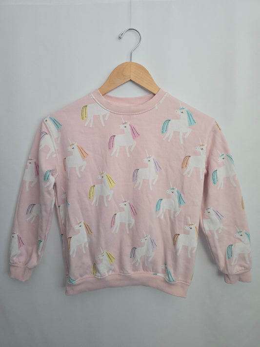 H&M Pink Unicorn Crewneck • 8-10 years