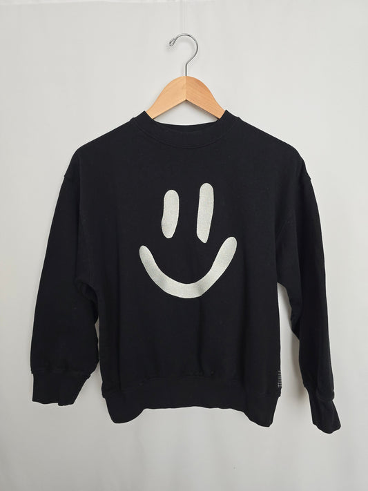 Molo Black Smiley Crewneck • 11-12 years
