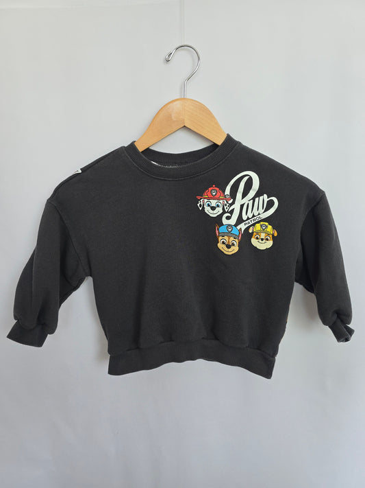 Zara Paw Patrol Dark Grey Crewneck • 5 years