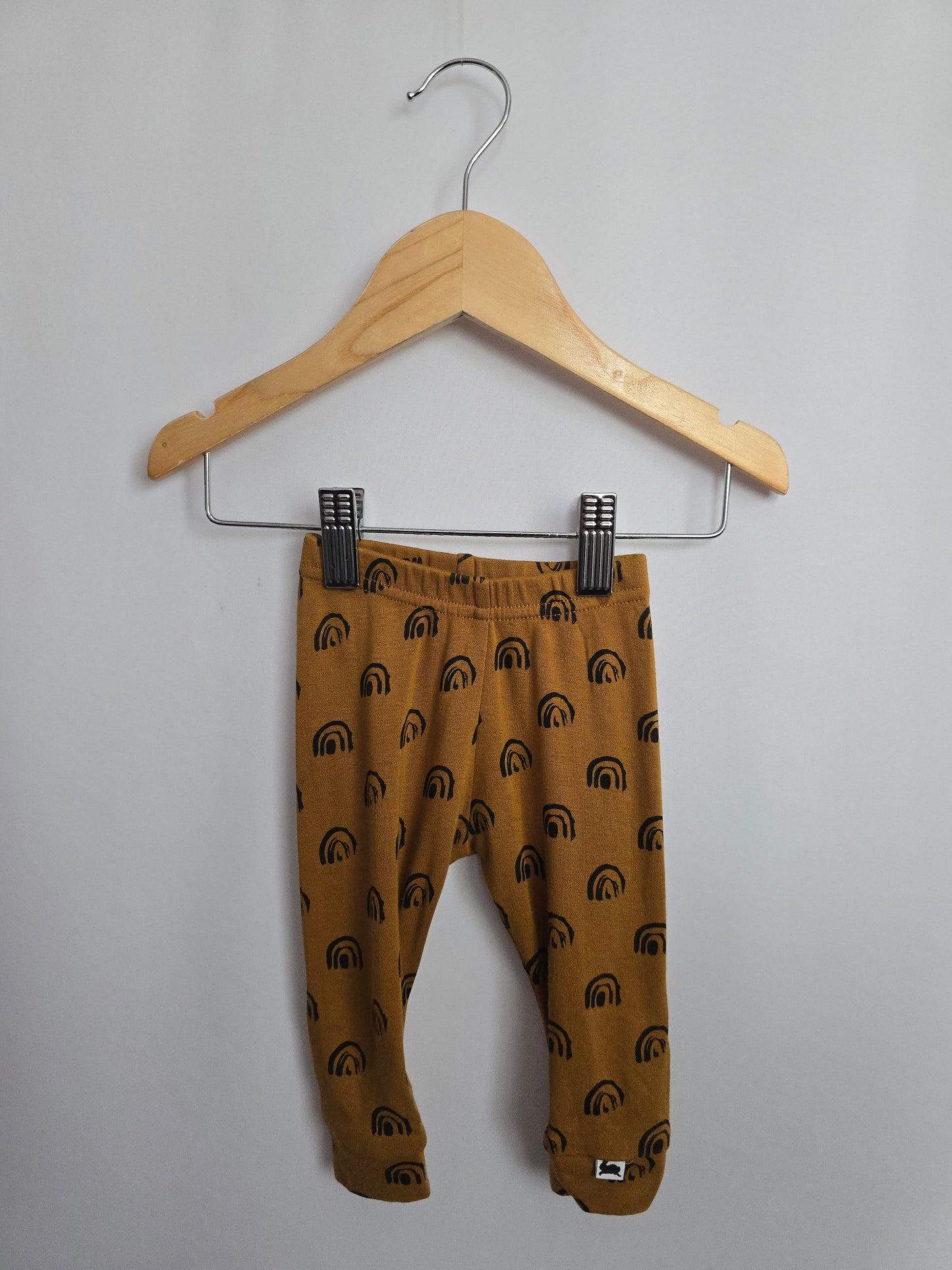 Little & Lively Umber Rainbow Leggings • 0-3 months