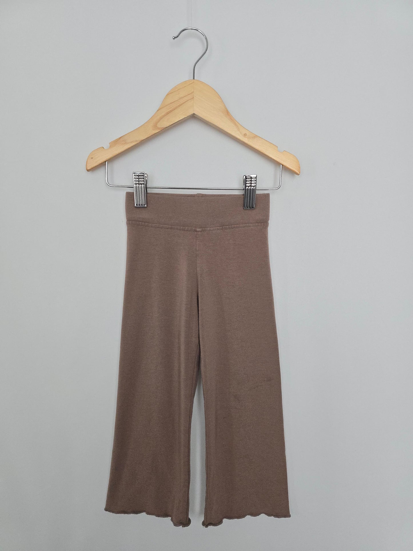 PLAY Jax & Lennon Mocha Lettuce Hem Pants • 18-24 months