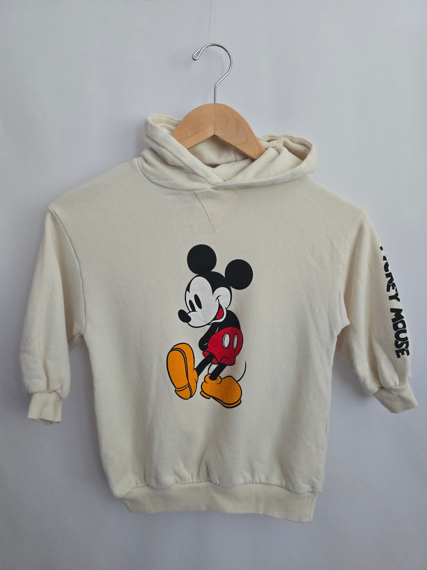 Zara Cream Mickey Hoodie • 4-5 years