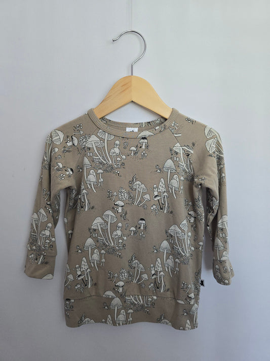 Little & Lively Mushrooms Crewneck • 1-2 years