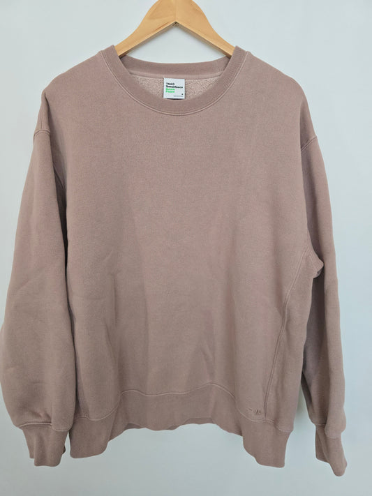 TNA Dusty Mauve Sweatfleece Bubble Fleece Crew • Medium