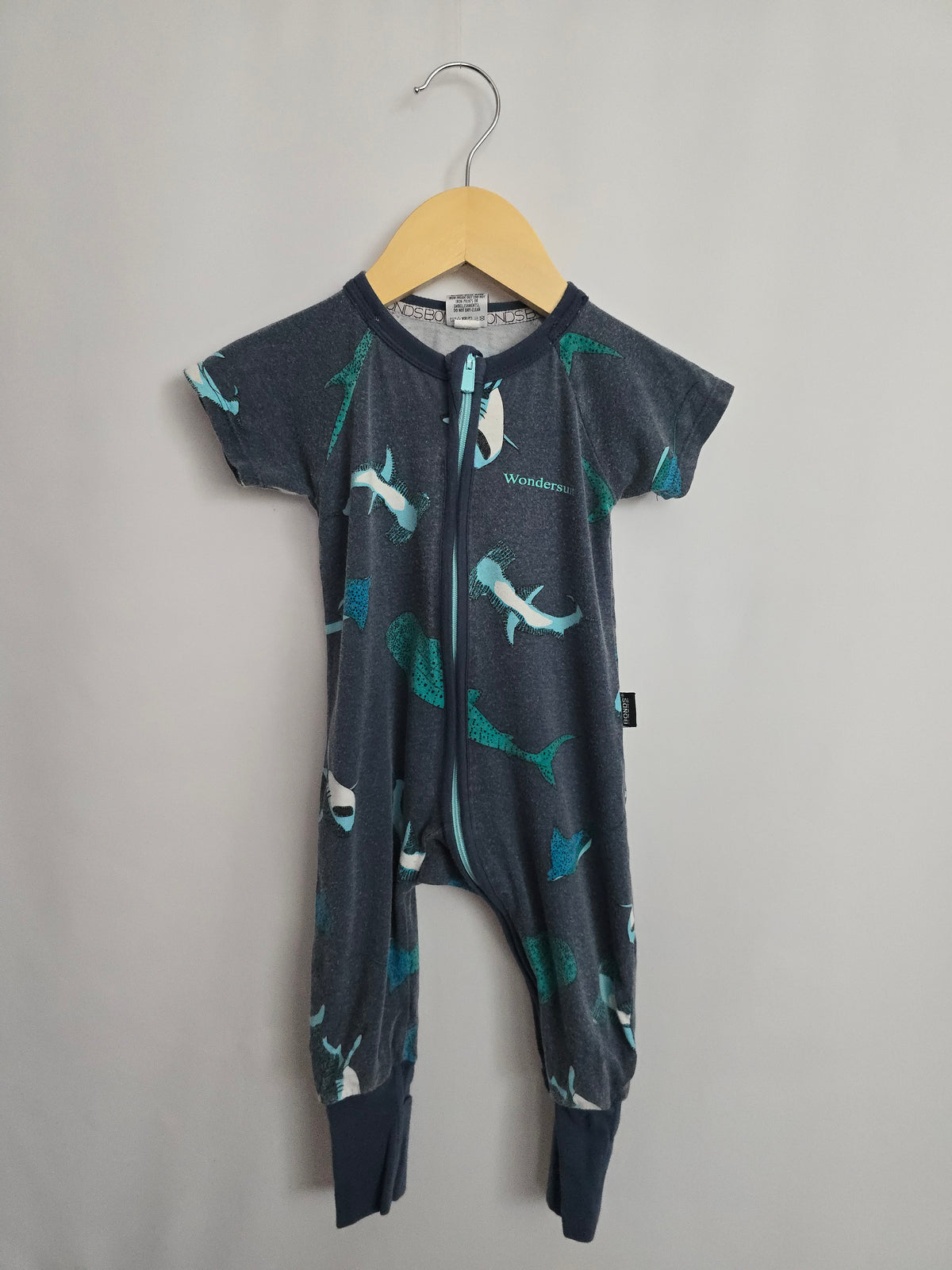PLAY Bonds Wondersuit Blue Sharks • 3-6 months