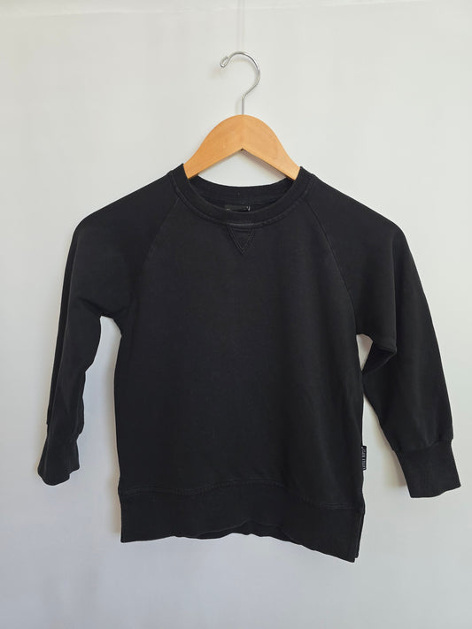 Little Bipsy Black Crewneck • 5-6 years