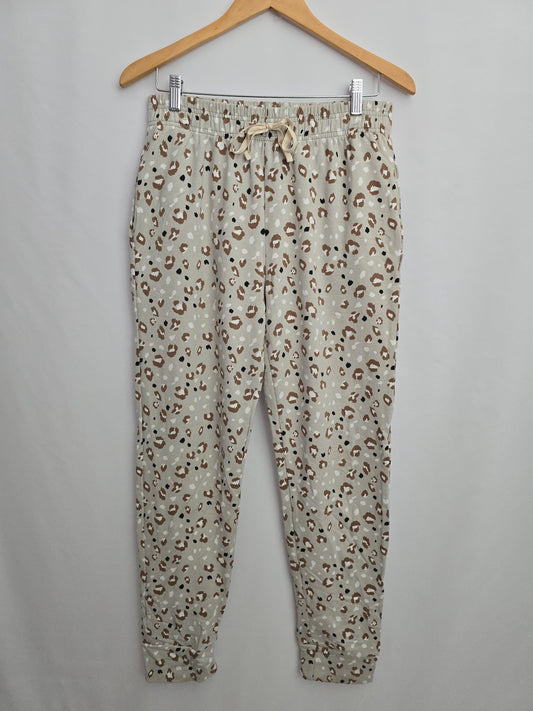 Jax & Lennon Snow Leopard Terry Joggers • Large