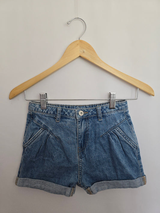 Milkshake Pleated Denim Shorts • 7 years