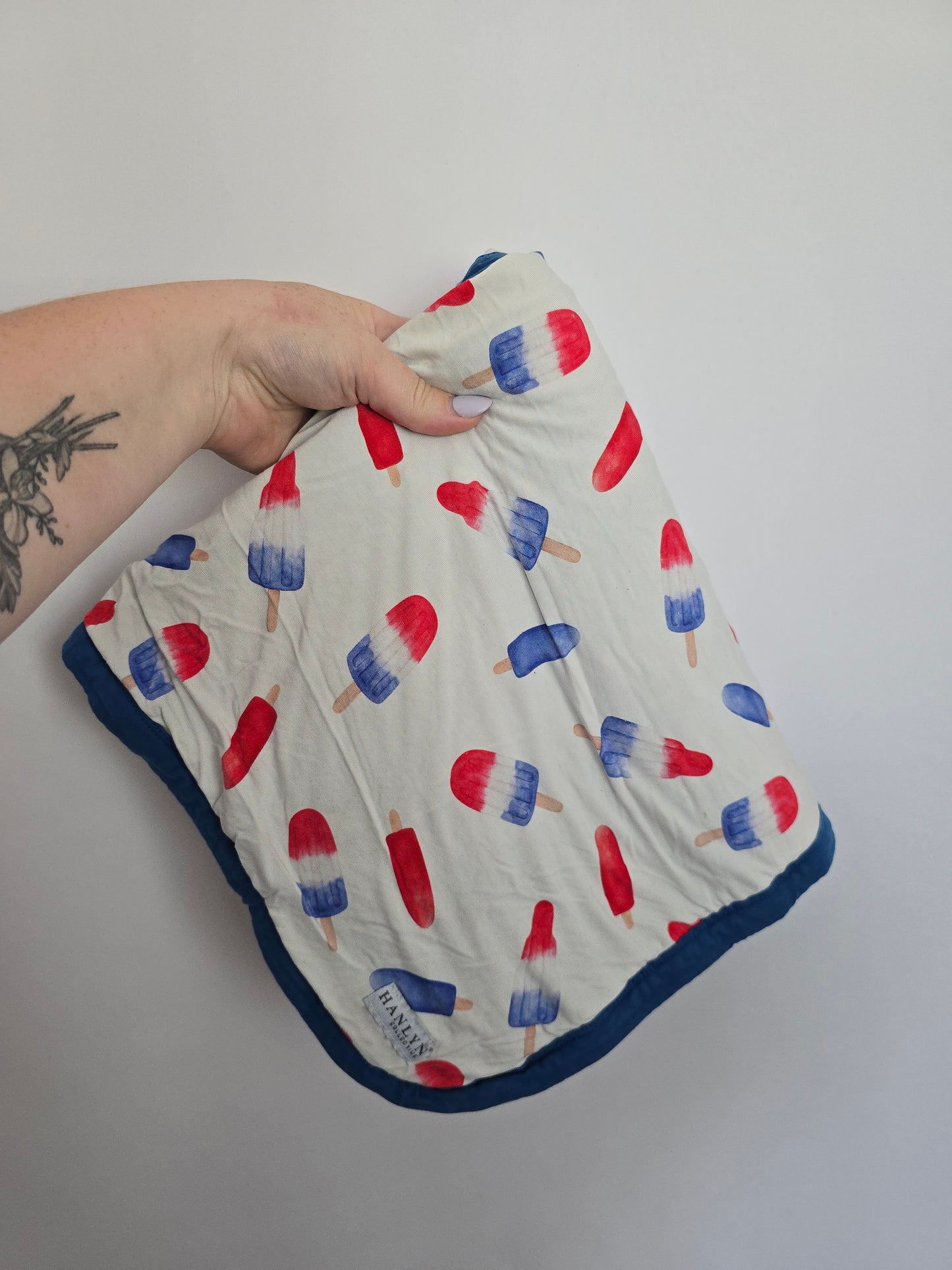 PLAY Hanlyn Collective Quilted Baby Blanket Rocketpop 23x33