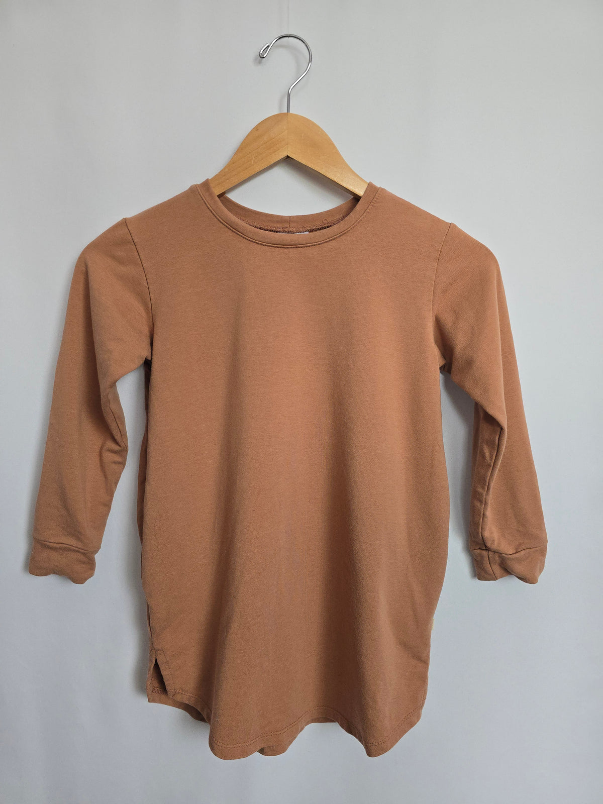 Jax & Lennon Terracotta Terry Sweater Dress • 6-7 years