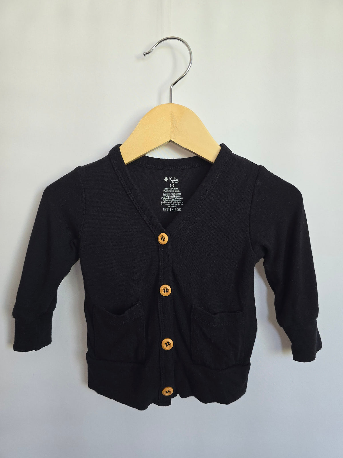 Kyte Black Cardigan • 3-6 months