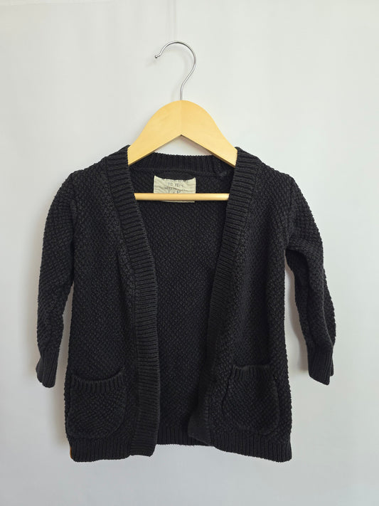 PLAY L&P Knit Cardigan Black • 12-18 months