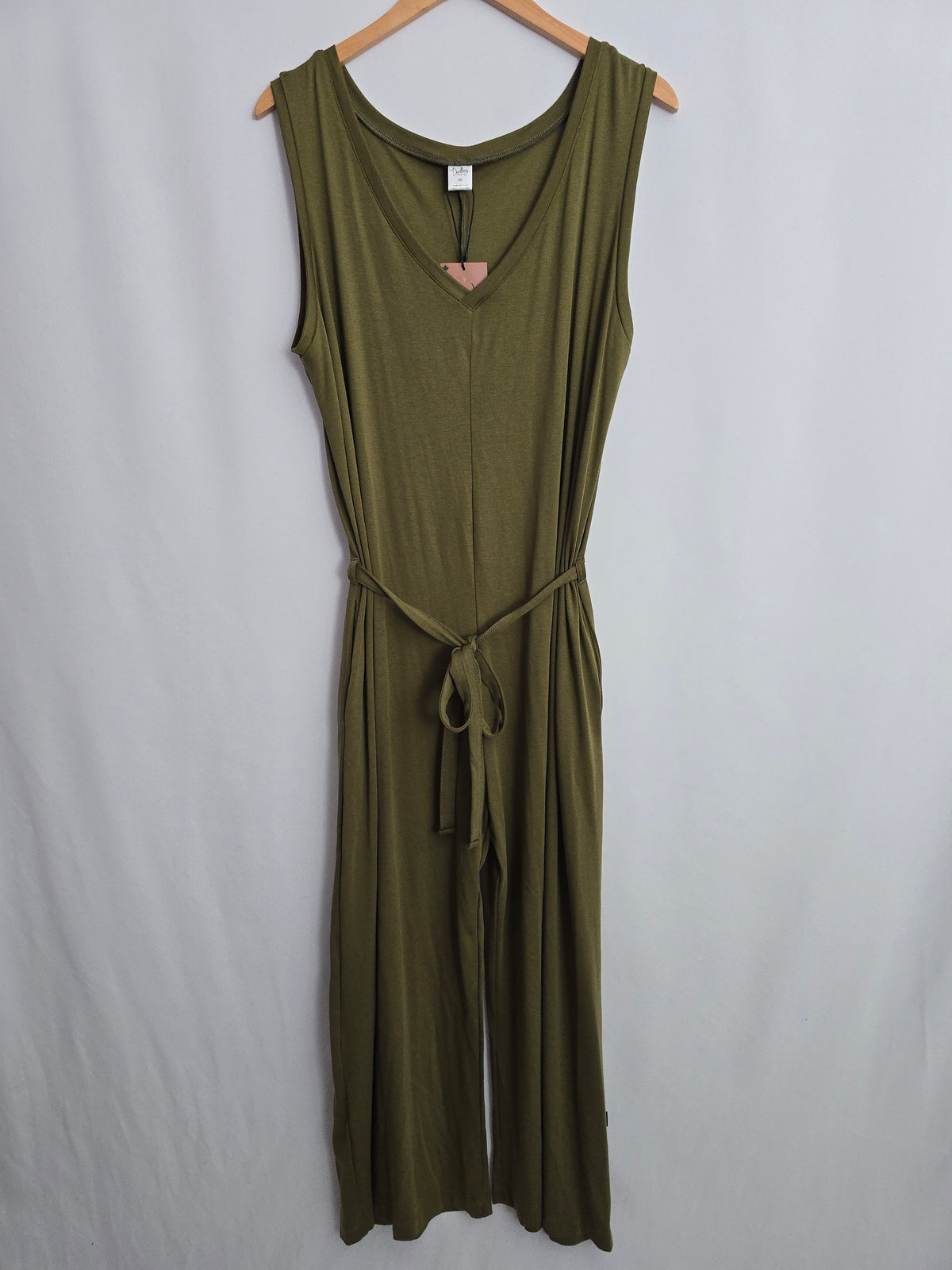 NEW Dwelling Apparel Olive Tank Jumper With Removable Belt • XX-Large