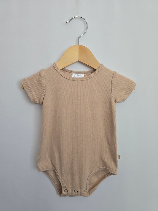 Jax & Lennon Sand Ribbed Bodysuit • 0-6 months