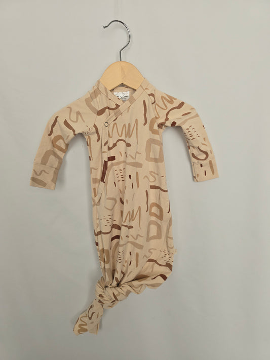 Jax & Lennon Wild Thing Knotted Gown • Newborn