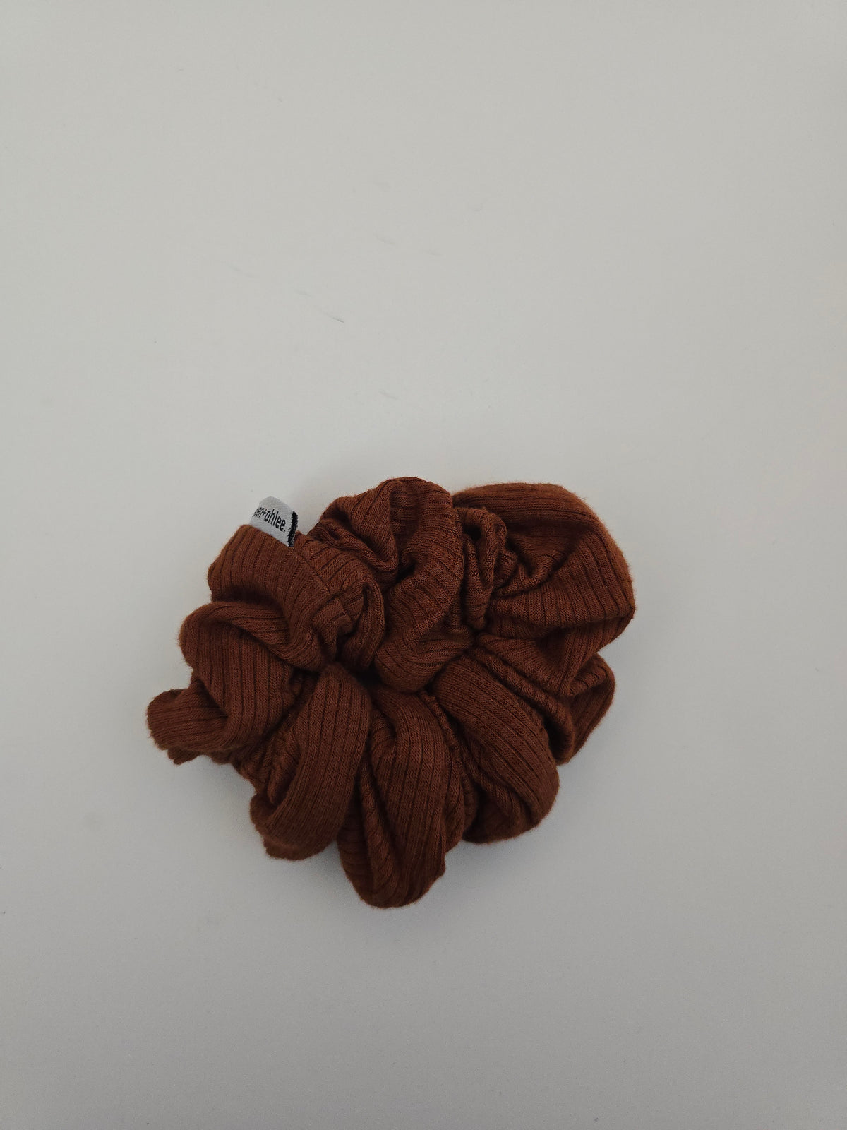 Haven + Ohlee Chestnut Ribbed Scrunchie