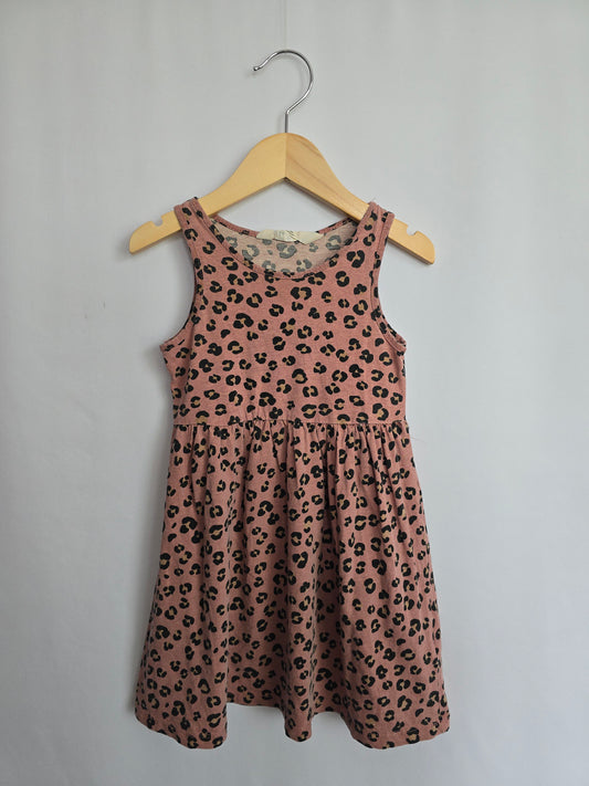 PLAY H&M Pink Leopard Tank Dress • 2-4 years