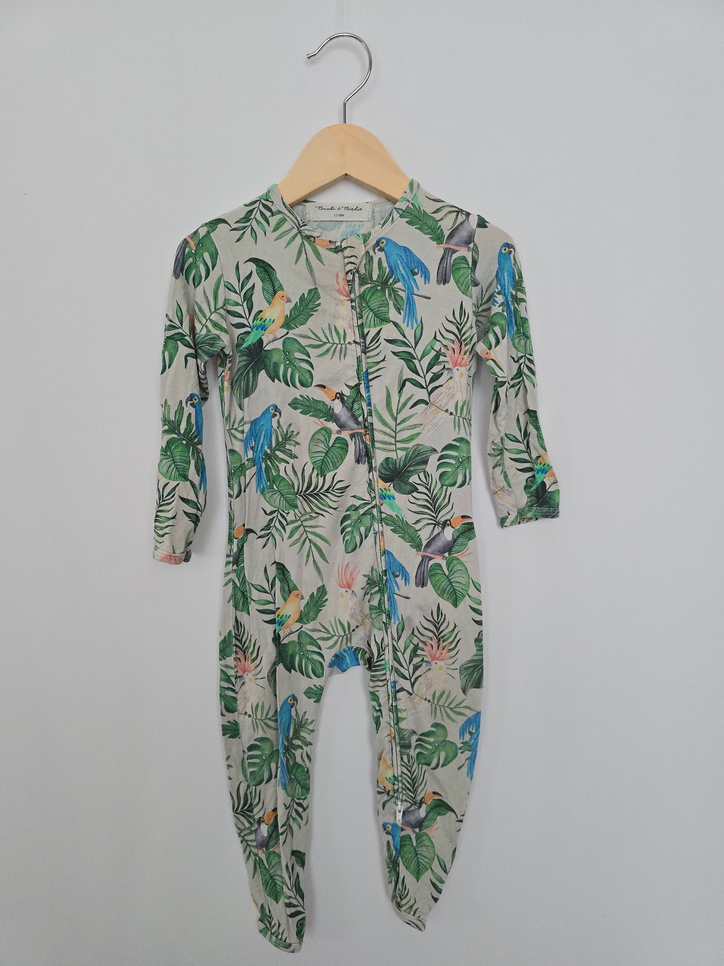 PLAY Bambi & Birdie Safari Zip Romper • 12-18 months