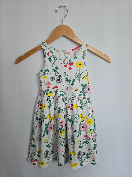 H&M White Garden Floral Tank Dress • 4-6 years