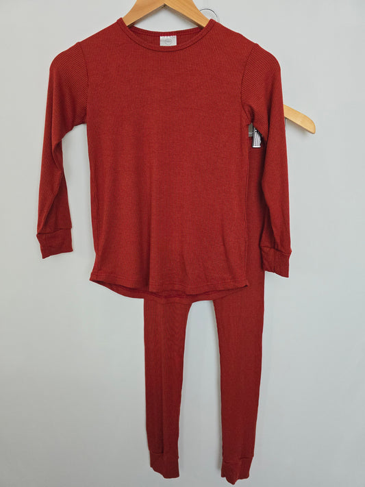 Tiny Button Apparel Spice Ribbed Pajamas • 8-9 years