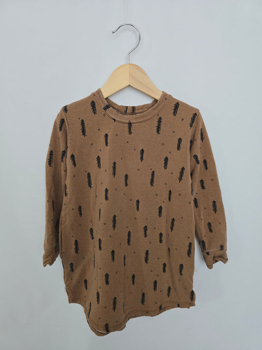 Jax & Lennon Forest Terry Tunic Sweater Dress • 2-3 years