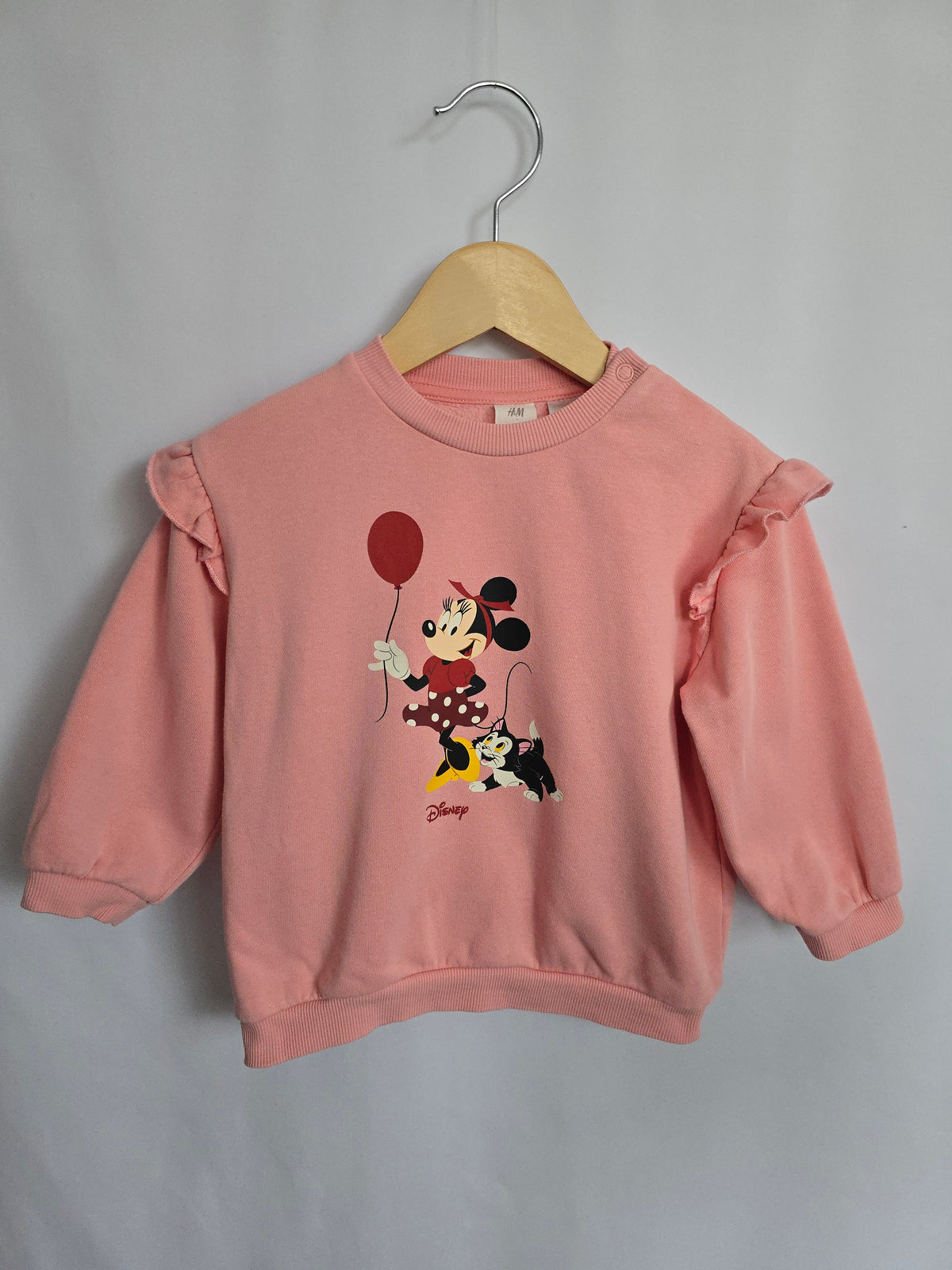 H&M Pink Minnie Crewneck • 12-18 months