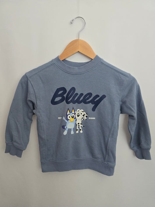 H&M Slate Blue Bluey Crewneck • 4-5 years