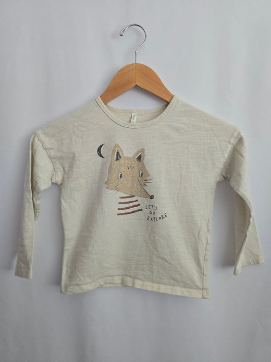 Rylee + Cru Let's Go Explore Fox Long Sleeve Shirt • 4-5 years