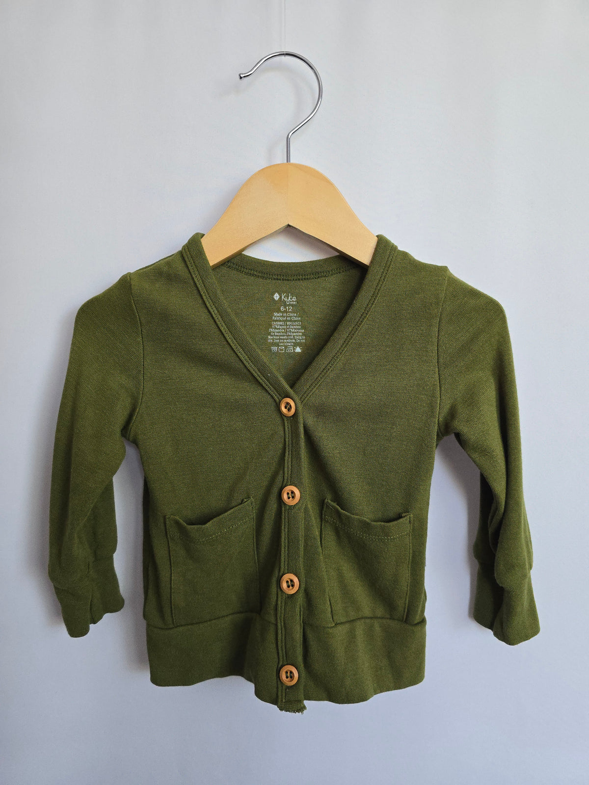 Kyte Olive Cardigan • 6-12 months