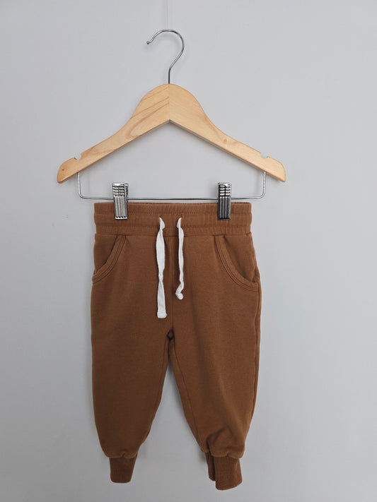 Mila Camel Organic Cotton Joggers • 6-12 months