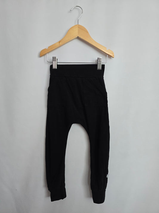 PLAY Tiny Button Apparel Black Harem Pants • 3-4 years
