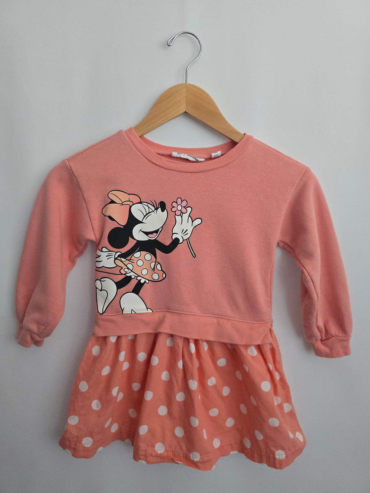 Gap Disney Coral Polkadot Dress • 4 years