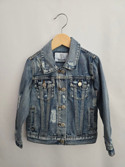 Tattrd Threads Distressed Denim Jacket • 2-3 years
