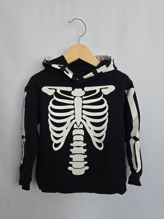 H&M Skeleton Hoodie • 2-4 years