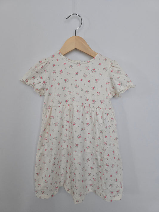 H&M Dainty Floral Cotton Dress • 3-4 years
