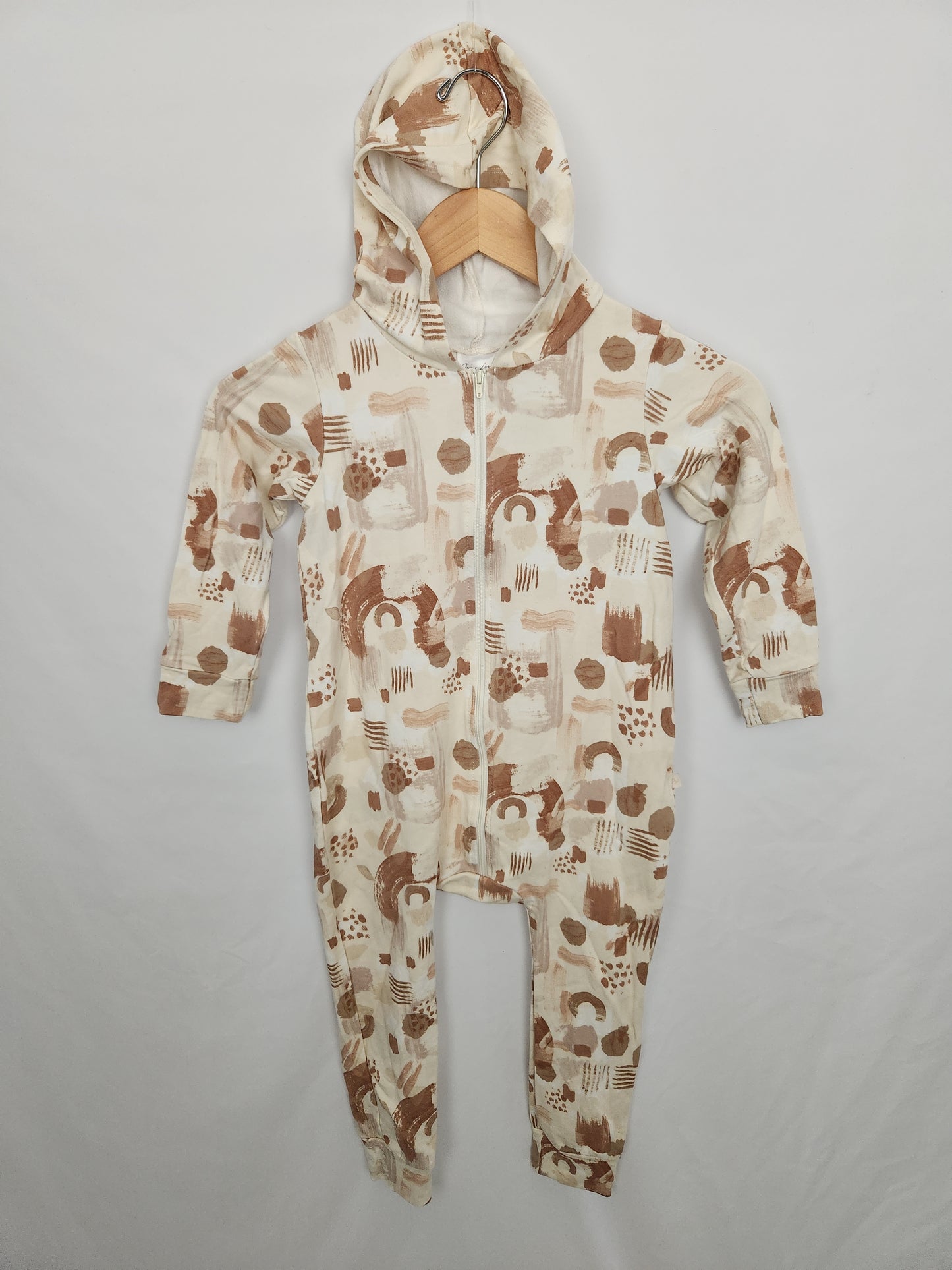 Jax & Lennon Abstract Shapes Zip Up Romper • 4-5 years