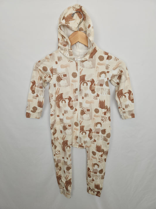 Jax & Lennon Abstract Shapes Zip Up Romper • 4-5 years