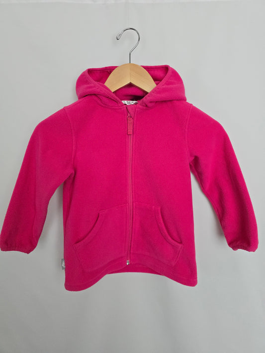 Jan & Jul Hot Pink Fleece Zip Hoodie • 4 years