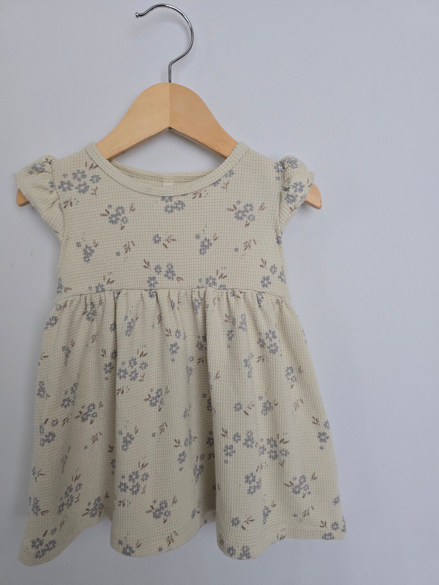 Quincy Mae Organic Cotton Waffle Floral Dress & Bloomers • 12-18 months